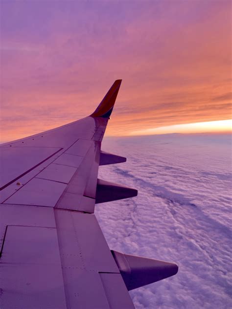 Airplane Sunset Background Aesthetic Skyline Sunset Background
