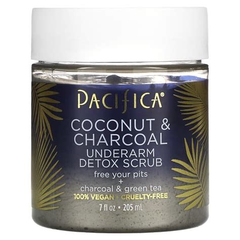 Pacifica Coconut And Charcoal Underarm Detox Scrub 7 Fl Oz 205 Ml
