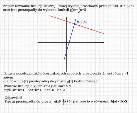 Wyznacz Wzór Funkcji Liniowej G Której Wykres Przechodzi Przez Punkt P - Daje naj! Napisz równanie funkcji liniowej, której wykres przechodzi