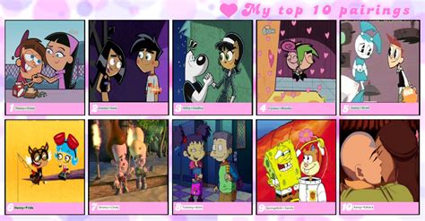 My Top 10 Nickelodeon Couples By Wg2020tv Cartoon Theories Animated Cartoon Characters Cartoon