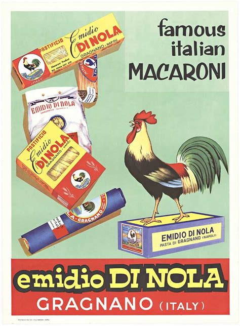 Unknown Emidio Di Nola Italian Macaroni Original Italian Vintage Food