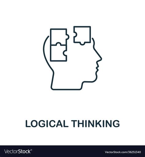 Logical Thinking Icon From Personality Collection Vector Image