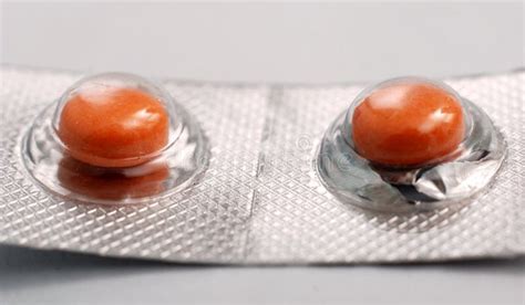 Two Orange Pills Stock Photo Image Of Illness Immune 55975668
