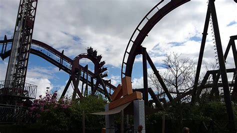 Nemesis Inferno Roller Coaster Ride At Thorpe Park Resort 16 September 2017 Youtube