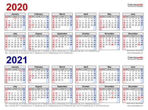 2 Year Calendar View Month Calendar Printable