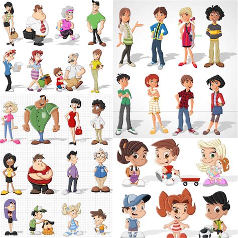 Cartoon People Vector Free Download Vectorpicfree Free Ai Eps