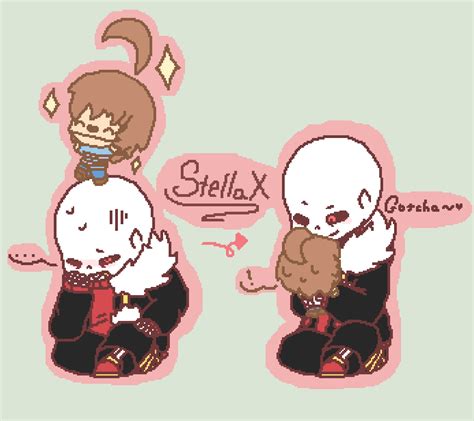 Cuby Tale Frisk And Underfell Sans By Stella X On Deviantart