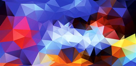 Wallpaper Colorful Triangles Low Poly Wallpx