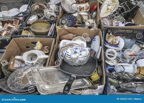 Second Hand Objects For Sale At Flea Market In Athens Greece