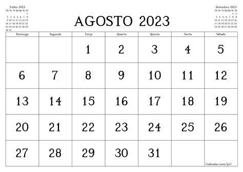 Finalmente Galería Impermeable Calendário Mes De Agosto Eso Es Todo Marca Chasquido