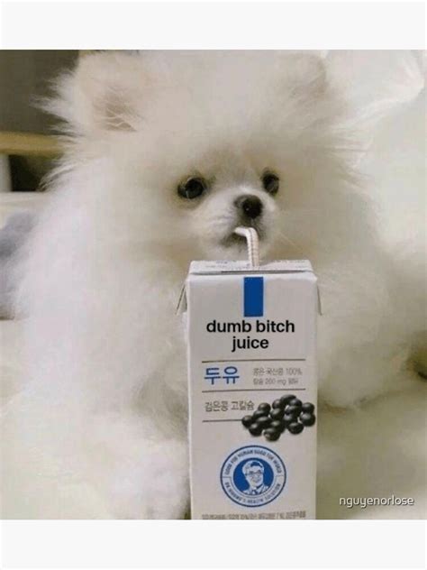 Dumb Bitch Juice Dog Meme Sticker Sticker For Sale By Nguyenorlose