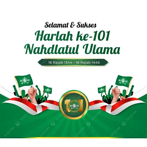 Happy And Successful 101st Birthday Of Nahdlatul Ulama Vector Harlah