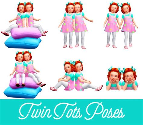Twin Tots Poses Atashi77 On Patreon In 2021 Sims Baby Sims 4 Baby
