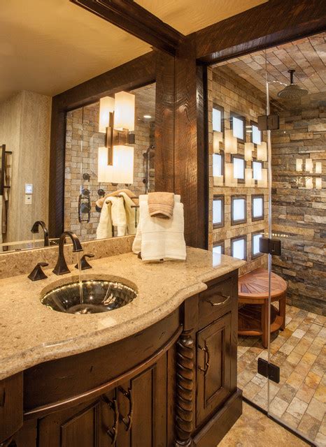 Rustic Elegance Master Bath Rustic Bathroom Other