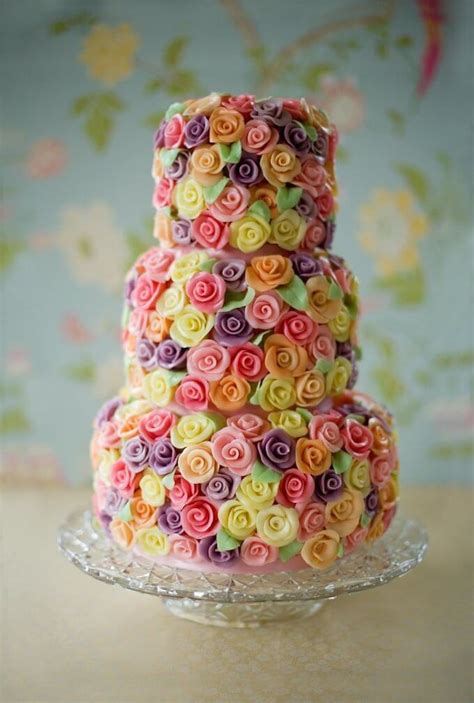 Multi Colored Wedding Cake Ideas