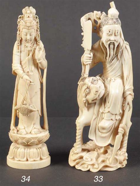 A Chinese Ivory Carving Of Guanyin 19th Century Christies
