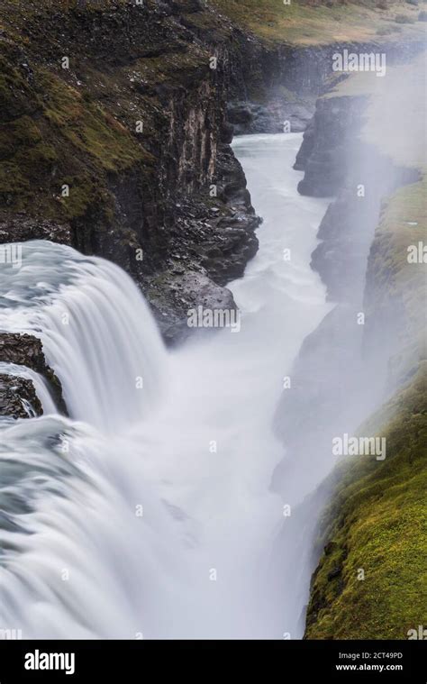 Gullfoss Waterfall In The Canyon Of The Hvita River The Golden Circle