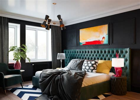 Dark Green And Handsome Home Interiors