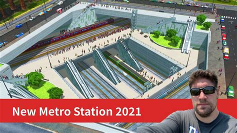 How To Build A Metro Plaza Station Cities Skylines Metro Youtube