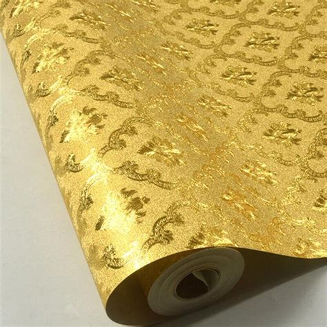 Beibehang 3d Stereo Relief Luxury Tv Background Wallpaper Premium Gold