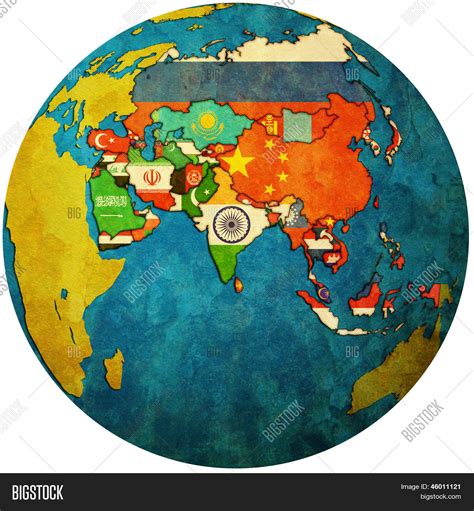 Political Map Asia On Image And Photo Free Trial Bigstock