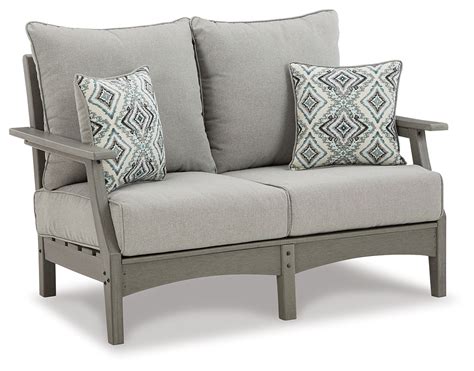 Visola Outdoor Loveseat With Cushion P802 835 By Signature Design By