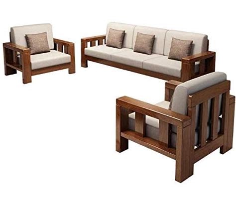Saamenia Furnitures Sheesham Wood 5 Seater Sofa Set For Living Room