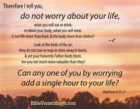 Bible Verse For Worry And Anxiety Matthew 625 27 Bible Verse Images