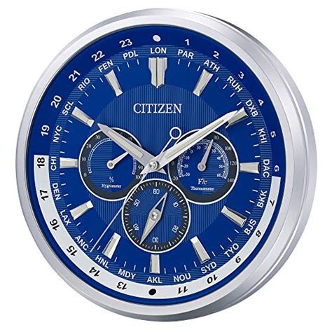 Citizen Clocks Citizen Cc2061 Gallery Wall Clock Silver Tone Pricepulse