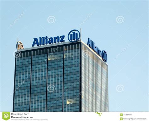 Allianz Skyscraper In Berlin Germany Editorial Photo Image Of Logos