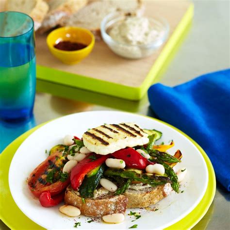Grilled Vegetable And Halloumi Stack Healthy Recipe Ww Uk Recipe