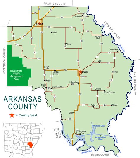 Arkansas County Map Encyclopedia Of Arkansas