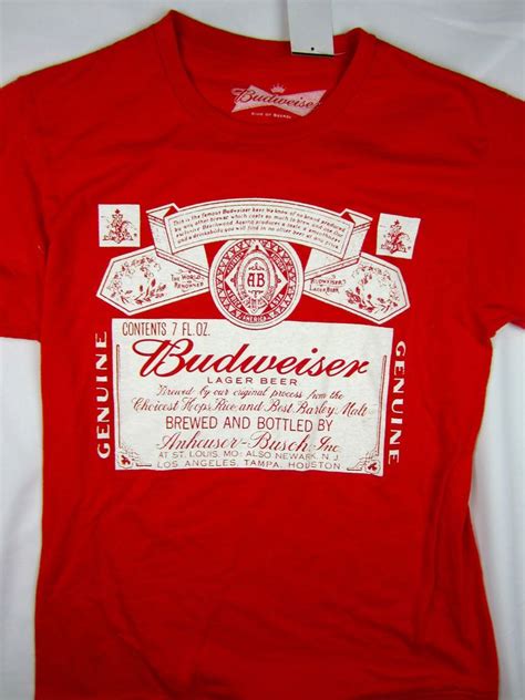 Nwt Budweiser Tri Blend Beer Premium Tee Red Party Vintage Shirt Mens Large Vintage Shirts