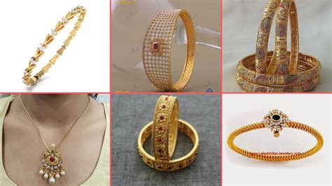 Latest Gold Bangles Set Designs For Women Gold Plain And Designful