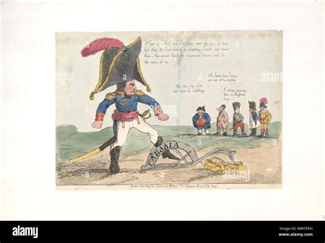 Caricature Of Napoleon I British Political Cartoon Napoleons Leg