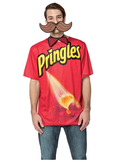 Mens Pringles Tshirt Bowtie And Mustache Costume Food Costumes