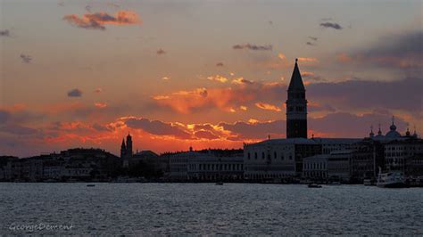 Sunset Over Piazza San Marco Venice Italy Georgedement Flickr