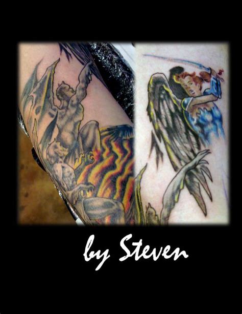 Angels And Demons By Steve Cornicelli Tattoonow