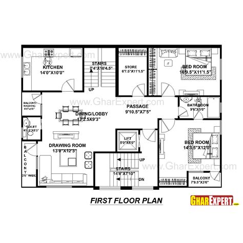 House Plan For 40 Feet By 30 Feet Plot Plot Size 133 Square Yards