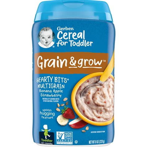 Gerber Cereal For Toddler Grain And Grow Hearty Bits Multigrain Baby
