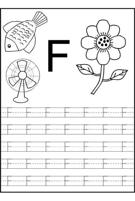 Tracing Letter F Worksheets Preschool