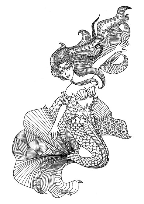 Anime Mermaid Coloring Pages