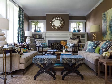 20 Blue And Brown Living Room Designs Decorating Ideas Design