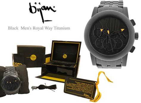 A Bijan Black Mens Royal Way Titanium Wrist Watch For Sale At Auction