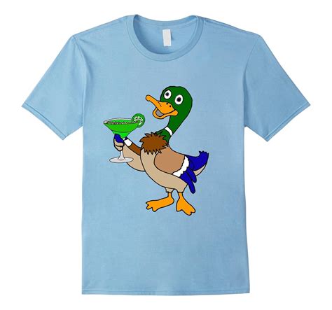 Smilealottees Funny Mallard Duck Drinking Margarita T Shirt T Shirt