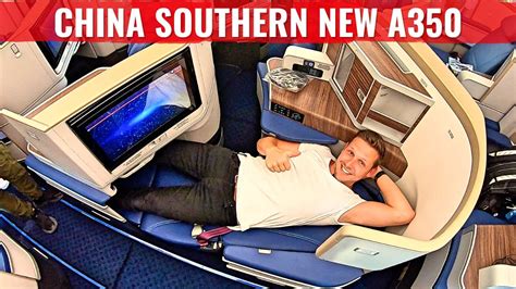 Review China Southern Airlines New Airbus A350 Business Class Youtube