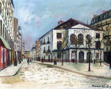 Maurice Utrillo Théâtre De Latelier In The Snow Oil Painting