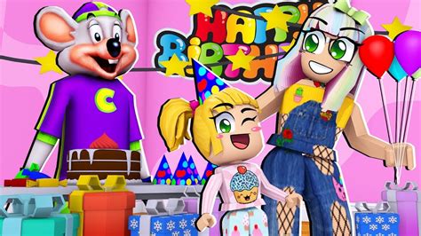 Roblox Roleplay Baby Kiras Chuck E Cheese Birthday Party Youtube