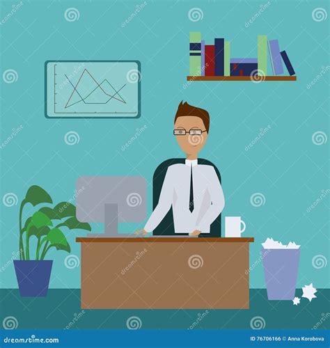 Office Manager Stock Vector Illustration Of Executive 76706166