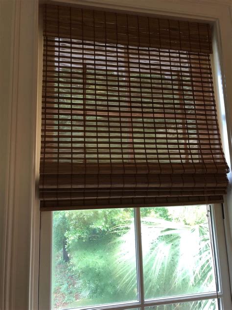 Cordless Bamboo Roman Shades Squirrel Acorn Beaver Natural Woven